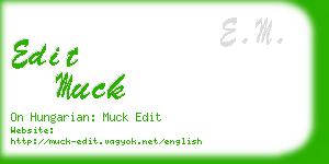 edit muck business card